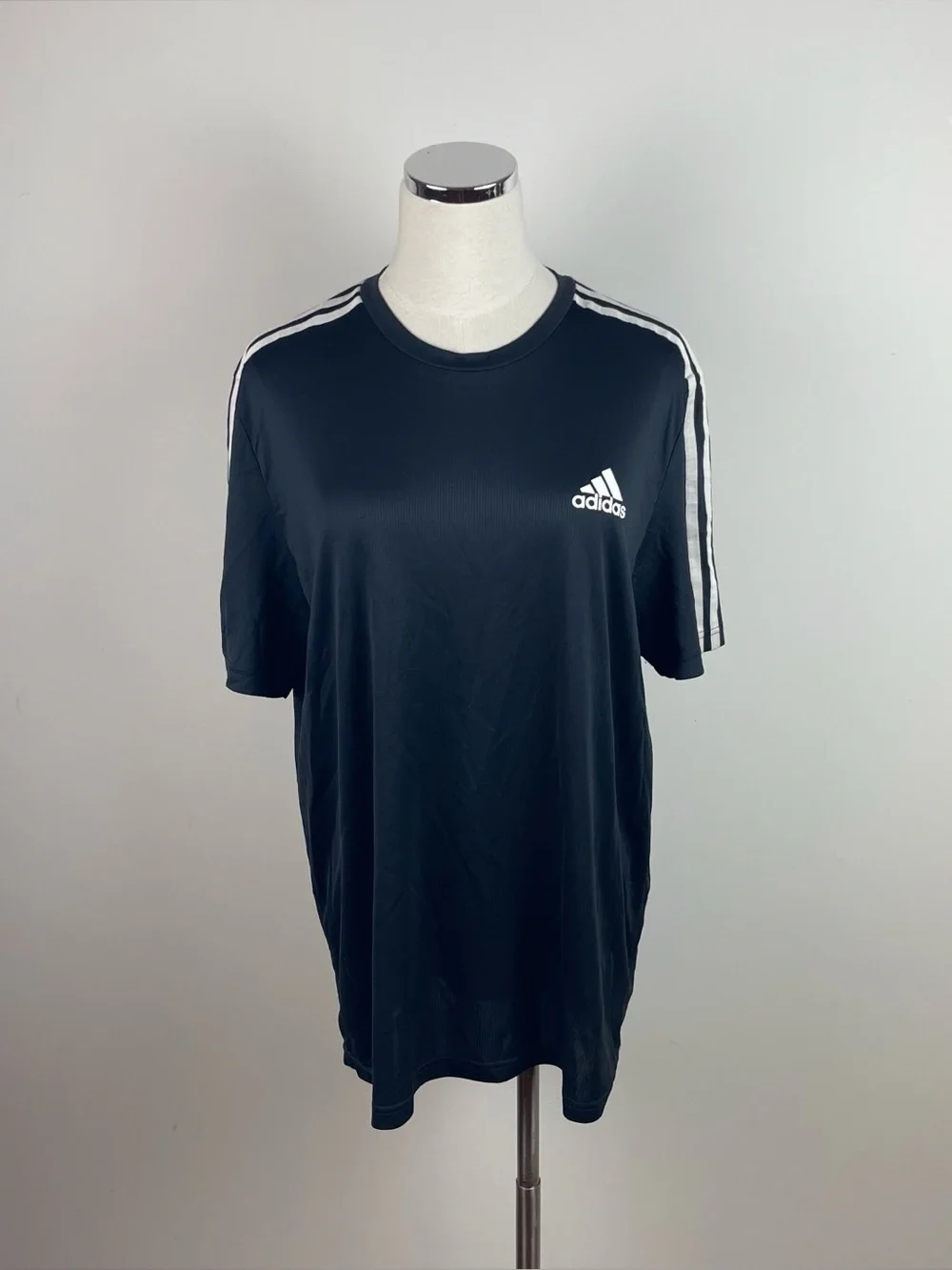 Adidas Black White Aero Ready Short Sleeve Shirt Men Large Lightweight